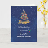 Voor de naam van de cliëntkerstboom kaart (Gele Bloem)