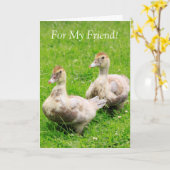 Voor de ondersteuning van mijn vriend kanker kaart (Gele Bloem)