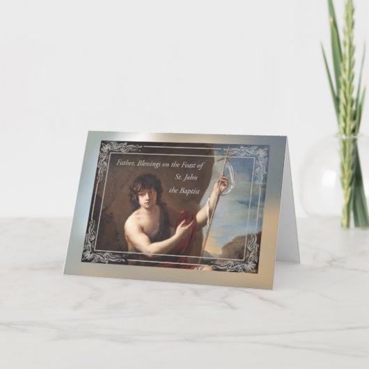 Voor de priester Johannes de Doper Feest Dag Oude  Kaart (Voorkant)
