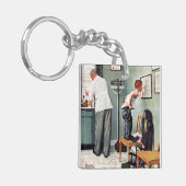 Voor de schok of bij de arts sleutelhanger (Voorkant Links)