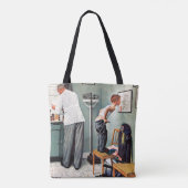 Voor de schok of bij de arts tote bag (Achterkant)