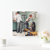 Voor de schok of bij de arts vierkante klok (Huis)