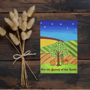 Voor de schoonheid van de aarde Thanksgiving Kaart