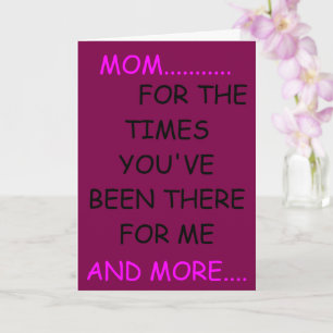 Voor de Times Card voor Moederdag Kaart