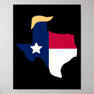 Voor de verkiezing van Trump 2020 Texas vlag Trump Poster