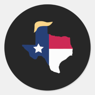 Voor de verkiezing van Trump 2020 Texas vlag Trump Ronde Sticker