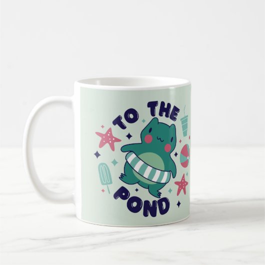 Voor de vijlbeker – Cadeaubeker leuke kikkeravontu Koffiemok (Links)