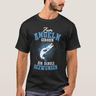 Voor de vissen geboren Zeggende Hengelaar Visser T-shirt