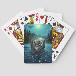 Voor de wolvenliefhebber pokerkaarten