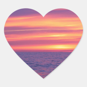 Voor de zonsopgang hart sticker