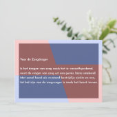 Voor de Zorgdrager Bedankkaart (Staand voorkant)