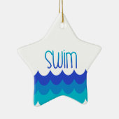 Voor de zwemmer keramisch ornament (Rechts)
