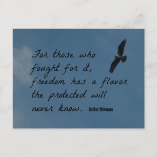 Voor degenen die ervoor hebben gestreden, heeft vr briefkaart