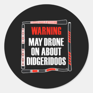 Voor Didgeridoo speler Yidaki Didjeridu Didge Geek Ronde Sticker