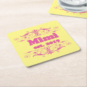 Voor die speciale "Mimi 2019" Vierkante Kartonnen Onderzetter (Schuin)