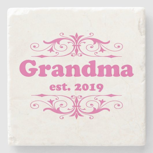 Voor die speciale "oma 2019" stenen onderzetter (Voorkant)