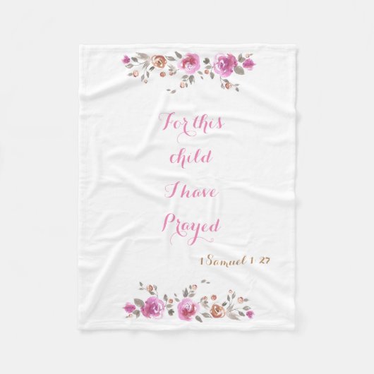 Voor dit kind heb ik gebeden fleece deken (Voorkant)