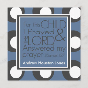 Voor dit kind heb ik geboorteaankondiging gebeden aankondiging