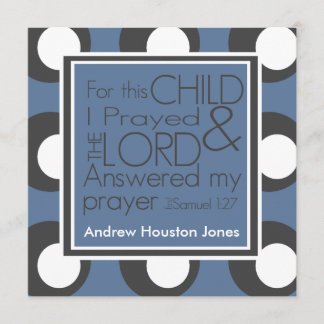 Voor dit kind heb ik geboorteaankondiging gebeden aankondiging