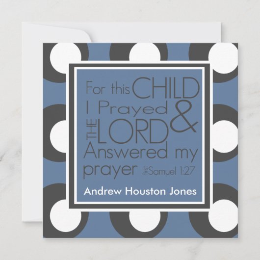 Voor dit kind heb ik geboorteaankondiging gebeden aankondiging (Voorkant)