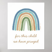 Voor dit kind hebben we Boho Blue Rainbow Poster g (Voorkant)