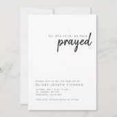 Voor dit kind hebben we een uitnodiging tot baptis (Voorkant)