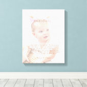 Voor dit kind hebben we gebeden Foto Canvas Afdruk (Insitu (Houten vloer))