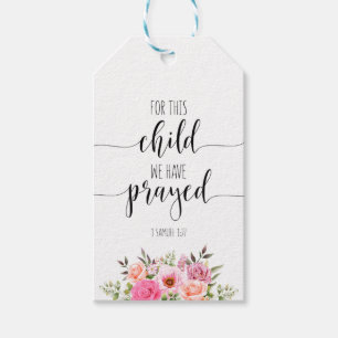 Voor dit kind hebben we gegeten, 1 Samuel 1:27 Cadeaulabel