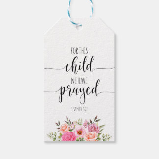 Voor dit kind hebben we gegeten, 1 Samuel 1:27 Cadeaulabel