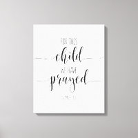 Voor dit kind hebben we gegeten, 1 Samuel 1:27