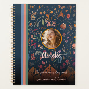 Voor Dochters, Abstracte Bloemontwerp Foto Planner