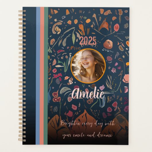 Voor Dochters, Abstracte Floral Design Foto Planner (Voorkant)