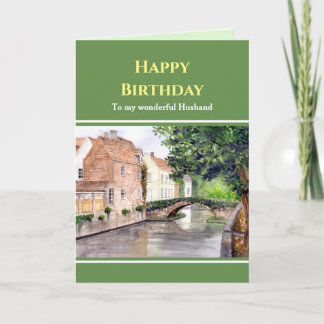 Voor echtgenoot op de geboortedag Brugge België Wa Kaart