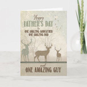voor een AMAZING Godfather Vaderdag Forest Deer Kaart