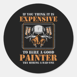 Voor een autoschilder ronde sticker