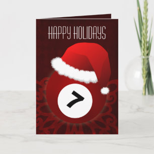 voor een billiardspeler kerstKaarten Feestdagen Kaart