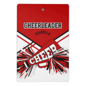 Voor een cheerleader - Rood, Zwart & Wit Mini Klembord (Achterkant)