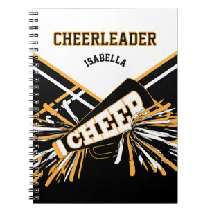 Voor een Cheerleader - White, Gold en Black Notitieboek