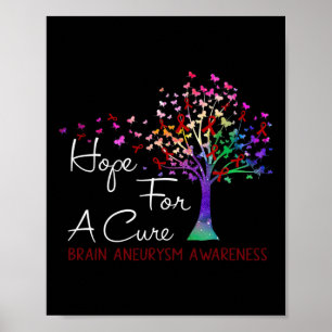 Voor een genezen hersenen aneurysma bewustzijnsboo poster