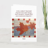 VOOR EEN GOEDE DOCENT BEDANKKAART (Achterkant)