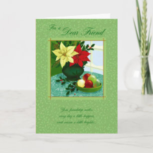 Voor een goede vriend feestdagen kaart