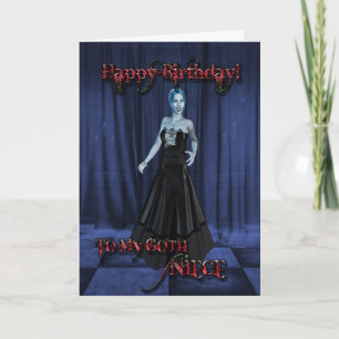 Voor een Gothic nichtje, een Vampire Birthday-kaar Kaart
