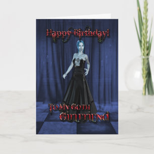 Voor een Gothic vriendin, een Vampire verjaardagsk Kaart