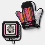 Voor een haakminnende Cook Oven Mitt & Pot Houders Ovenwant & Pannenlap Set (Voorkant / Achterkant)