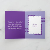 Voor een heel bijzondere mama foto paarse verjaard kaart (Binnen)