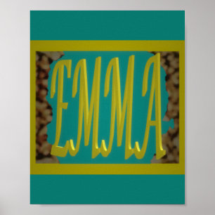 VOOR EEN MEISJE GENAAMD EMMA MARINE BLUE PEBBLES POSTER