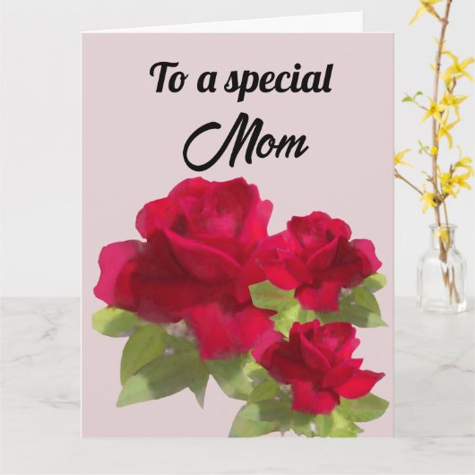 Voor een speciale moeder  kaart (Gele Bloem)