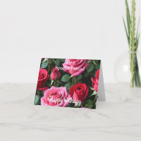 Voor een speciale vriend roze rode rozen verjaarda