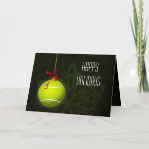 voor een tennisspeler kerstkaarten feestdagen kaart