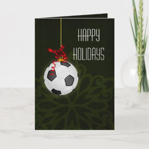 voor een voetbalspeler: kerstkaarten feestdagen kaart